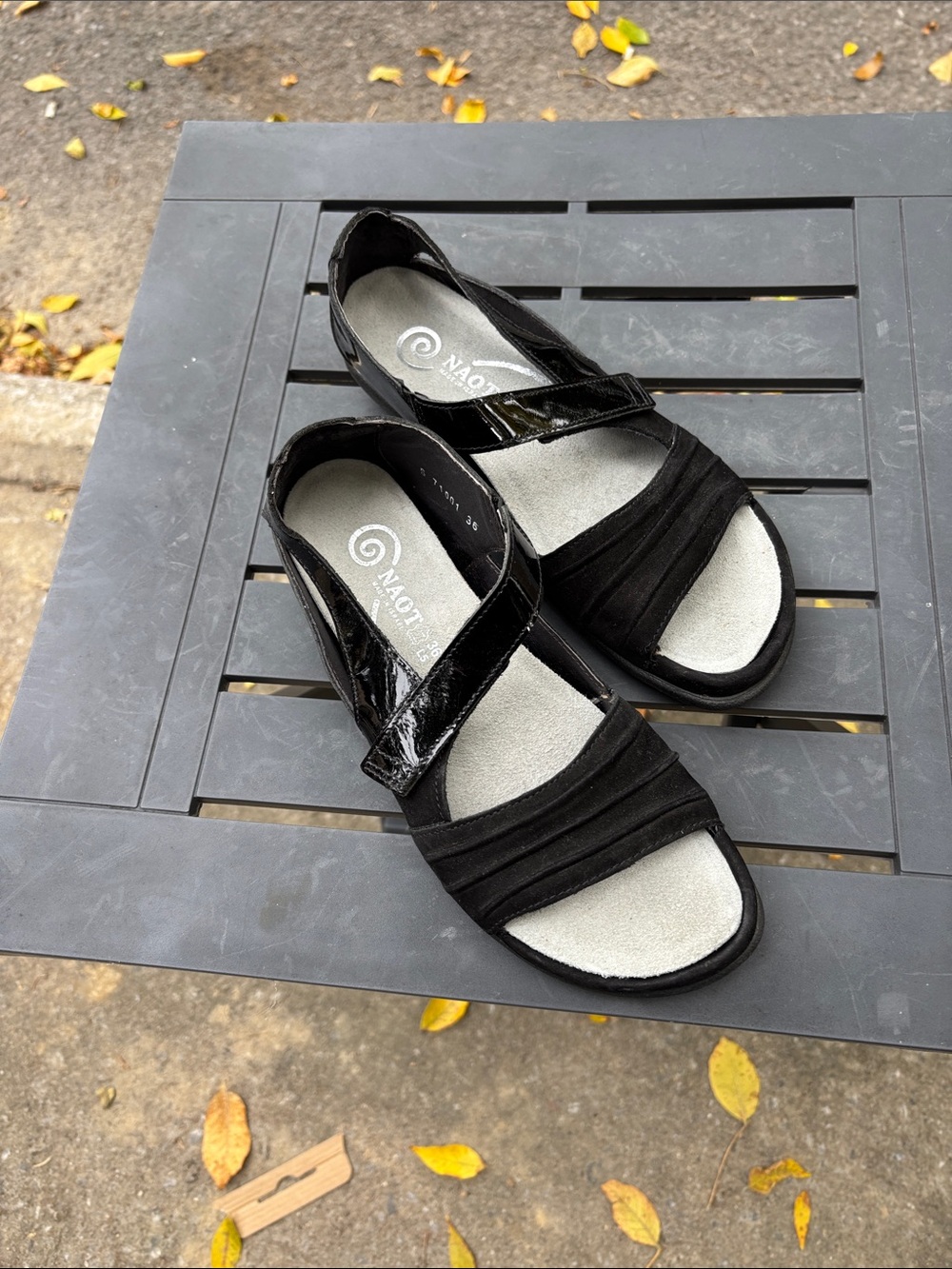 Naot Black Women's Adjustable Strap Sandals